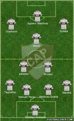 Platense football formation