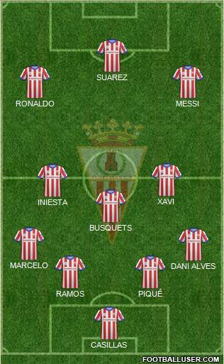 Algeciras C.F. 4-3-3 football formation