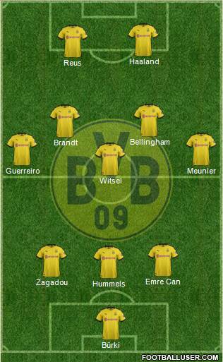 Borussia Dortmund Formation 2020