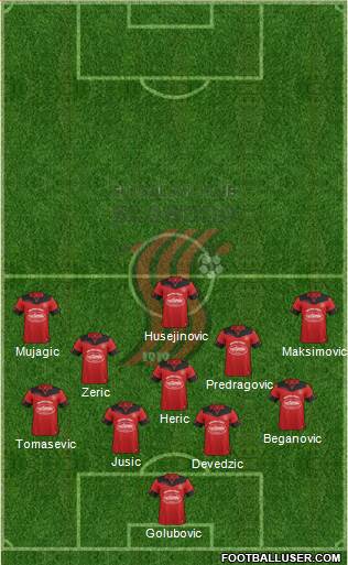 FK Sloboda Tuzla football formation