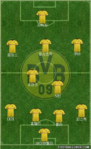 Borussia Dortmund Formation 2020