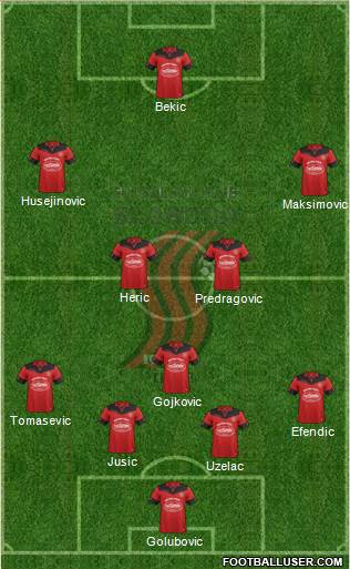 FK Sloboda Tuzla football formation