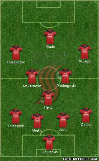 FK Sloboda Tuzla football formation