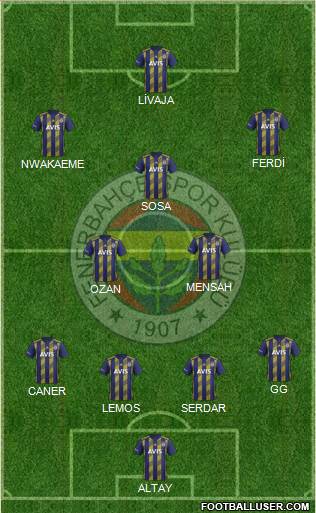Fenerbahçe SK Formation 2020
