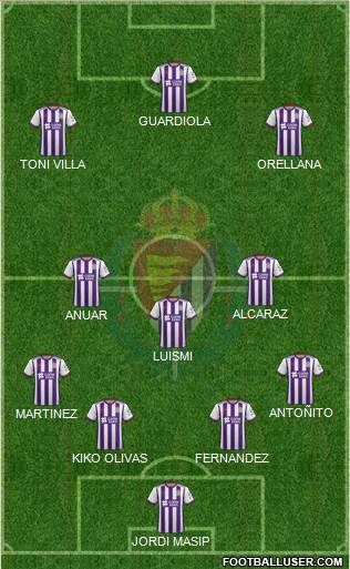 R. Valladolid C.F., S.A.D. football formation