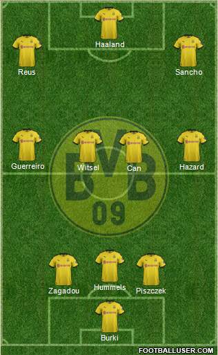 Borussia Dortmund Formation 2020