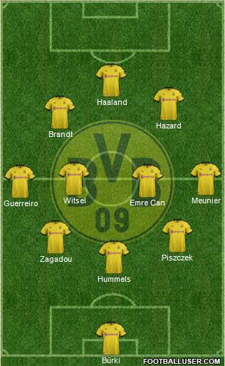 Borussia Dortmund Formation 2020