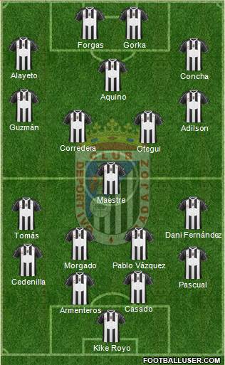 C.D. Badajoz S.A.D. football formation