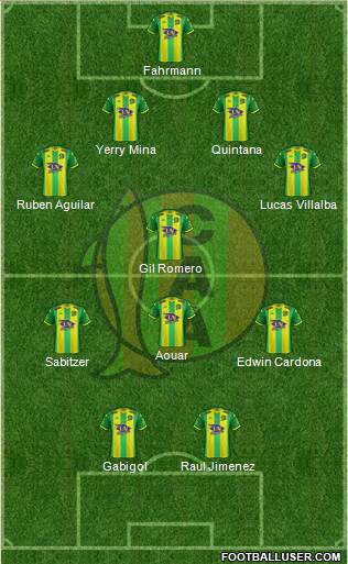 Aldosivi 4-1-3-2 football formation