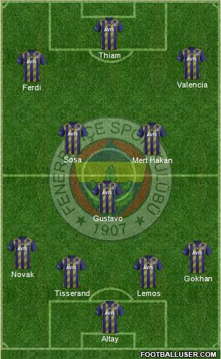 Fenerbahçe SK Formation 2020