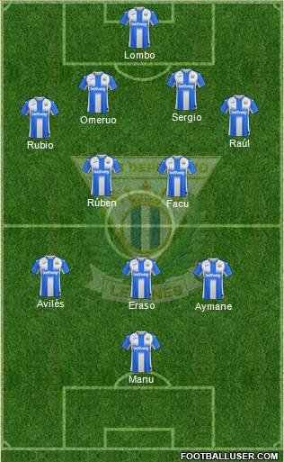 C.D. Leganés S.A.D. 4-2-3-1 football formation