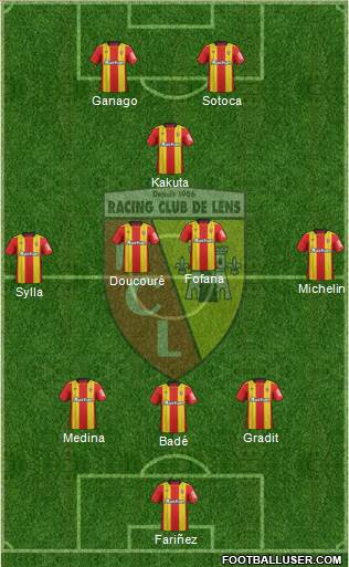 Racing Club de Lens football formation