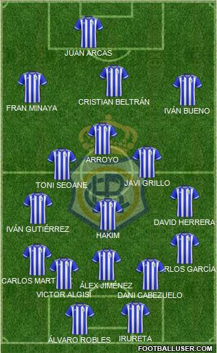 R.C. Recreativo de Huelva S.A.D. 4-2-3-1 football formation