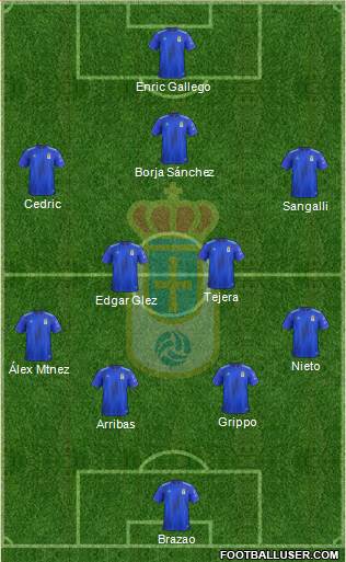 Real Oviedo S.A.D. football formation