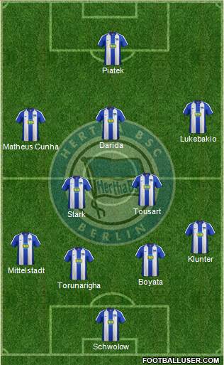Hertha BSC Berlin Formation 2020