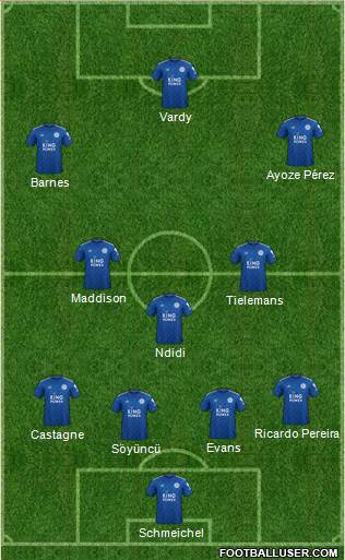 Leicester City Formation 2020