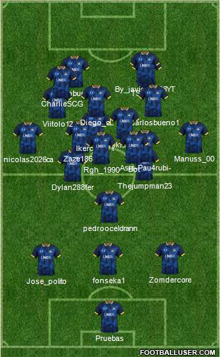 Doncaster Rovers 3-5-2 football formation