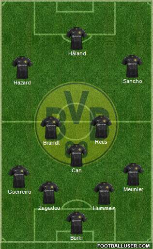 Borussia Dortmund Formation 2020