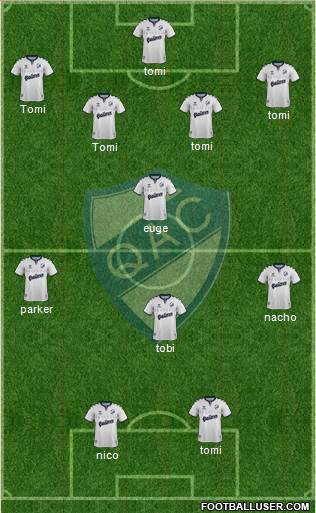 Quilmes 4-3-1-2 football formation