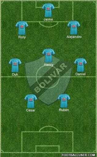 C Bolívar 4-5-1 football formation