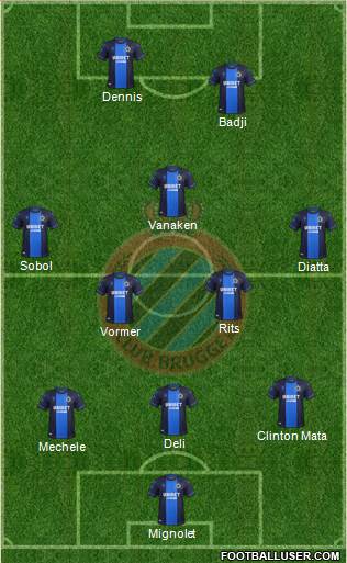 Club Brugge KV football formation