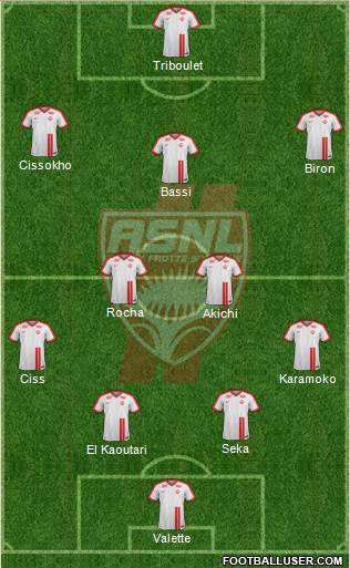 A.S. Nancy Lorraine football formation