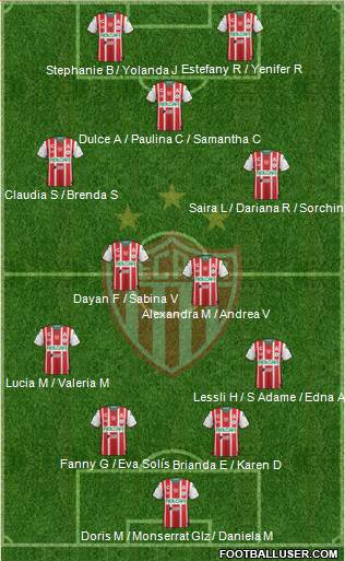 All Club Deportivo Necaxa (Mexico) Football Formations - page 2