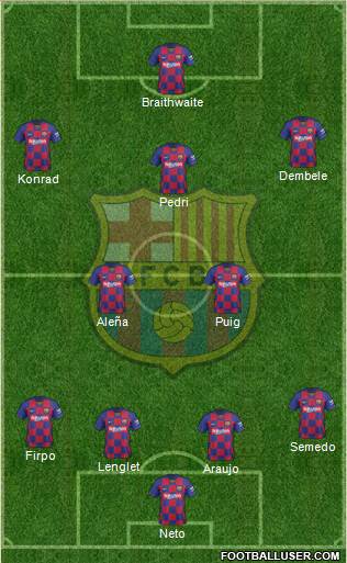 F.C. Barcelona Formation 2020