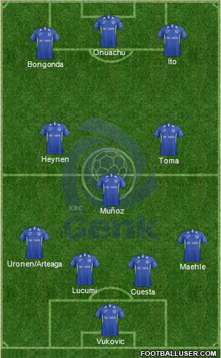 K Racing Club Genk football formation