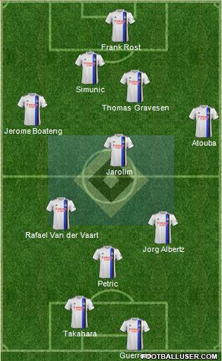 Hamburger SV 4-4-2 football formation