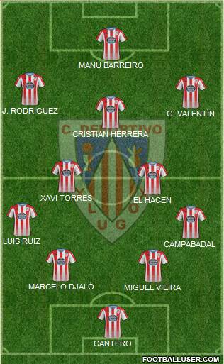 C.D. Lugo 4-2-3-1 football formation