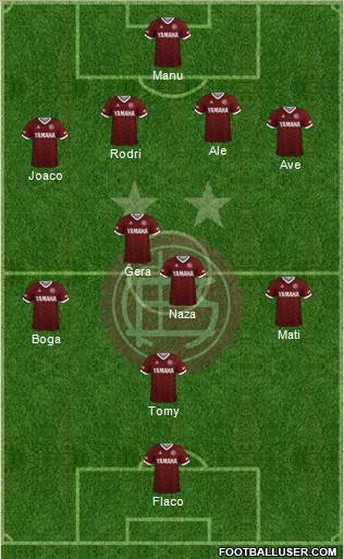 Lanús football formation