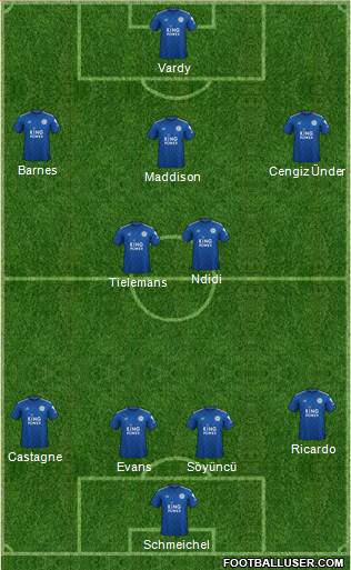 Leicester City Formation 2020