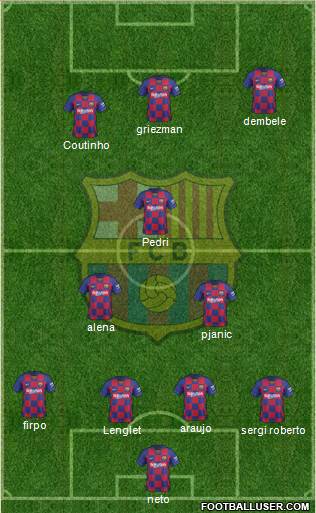 F.C. Barcelona Formation 2020