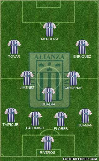 C Alianza Lima Formation 2020