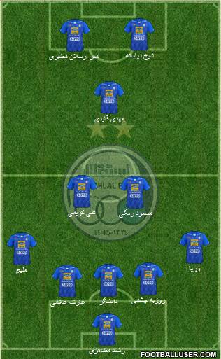 Esteghlal Tehran Formation 2020