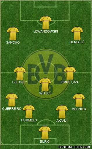 Borussia Dortmund Formation 2020