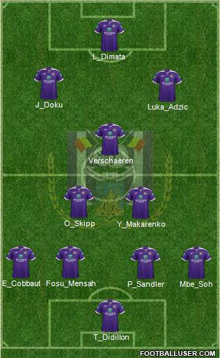RSC Anderlecht Formation 2020