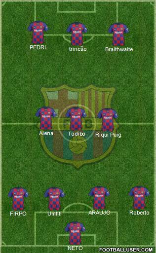 F.C. Barcelona Formation 2020