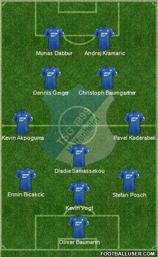 TSG 1899 Hoffenheim 4-2-2-2 football formation