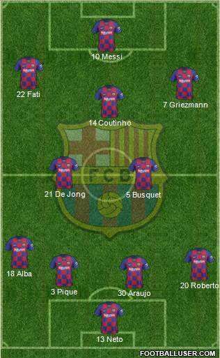 F.C. Barcelona Formation 2020