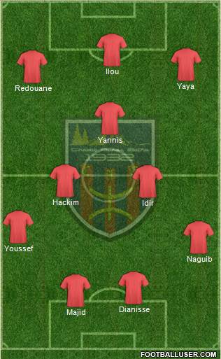 Chabab Aurès Batna 4-3-3 football formation