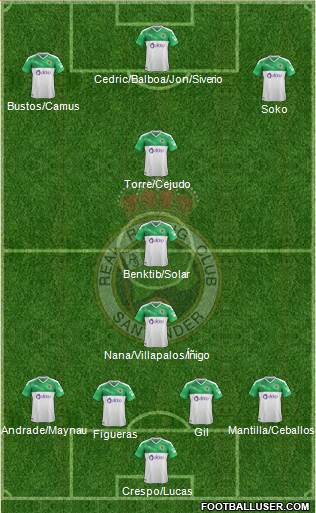 R. Racing Club S.A.D. 4-1-4-1 football formation