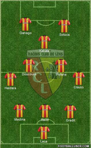 Racing Club de Lens football formation