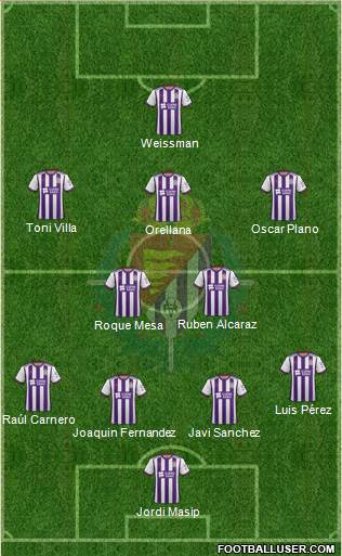 R. Valladolid C.F., S.A.D. 4-2-3-1 football formation