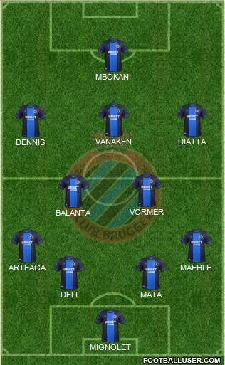 Club Brugge KV Formation 2020