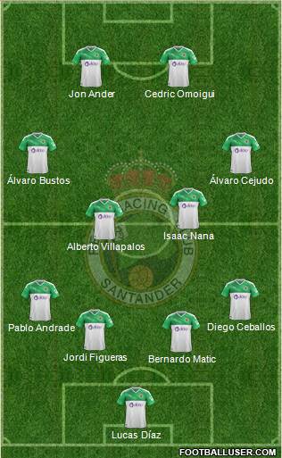 R. Racing Club S.A.D. 4-3-3 football formation