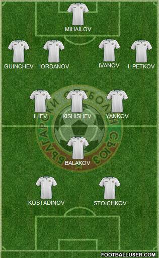 Bulgaria 4-3-1-2 football formation