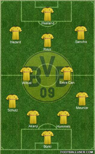 Borussia Dortmund Formation 2020