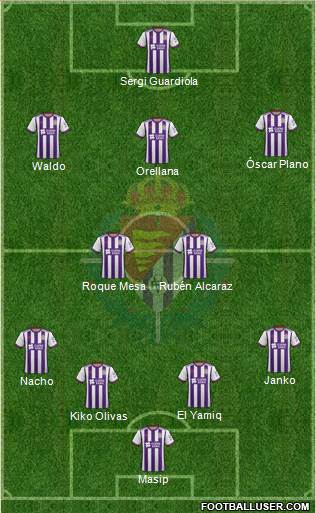 R. Valladolid C.F., S.A.D. 4-2-3-1 football formation